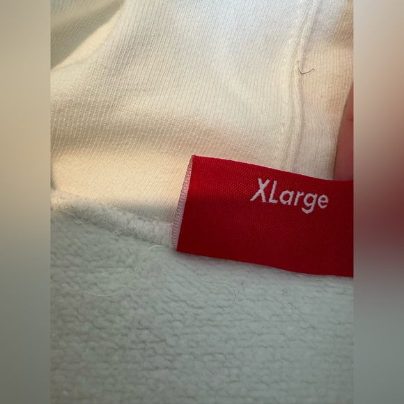 Supreme Red and White Graphic Hoodie - Picture 5 of 7
